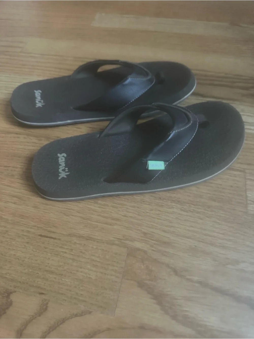 Sanuk Dark Brown Foam Flip Flop Sandals